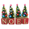 (43820) Cody Foster Noel Toy Block Trees, 6.25 Inch, Small Trees With Ornaments Bb58n