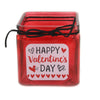 (43844) Burton & Burton Happy Valentines Day Cube Vase, 3.75 Inch, Red Planter Candy Jar 189085