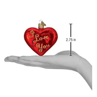 Old World Christmas I Love You Heart - - SBKGifts.com