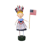 43915 - Lori Mitchell Independent Izzy - 1 Figurine 7.75 Inch, Polyresin - Fire Crackers Usa Flag 12282