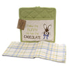 (44096) Tabletop Follow The Bunny Towel Set, 9.00 Inch, Easter 04961