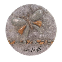 (44130) Home & Garden Butterfly Pebble Stepping Stone, 11.50 Inch, Landscape Have Faith 12535.