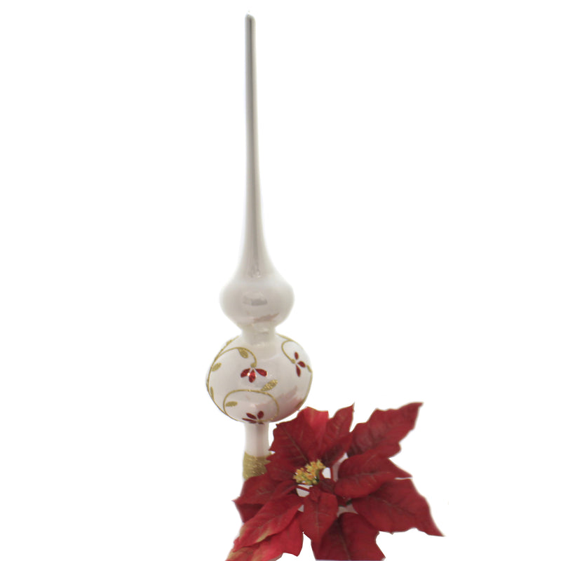 Christina's World Red Gold White Vine Finial - - SBKGifts.com