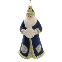 (44318) Joy To The World Beachy Santa, 6.50 Inch, Ornament Glitterazzi Shell Zkp4511bch