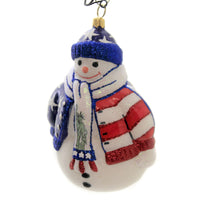 (44323) Joy To The World Land Of The Free Snowman, 5.00 Inch, Ornament Patriotic Stars Zkp4198free