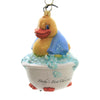 (44328) Joy To The World Babys First Rubber Ducky Blue, 4.50 Inch, Ornament Tub Time Bubbles Boy Zkp4309blu