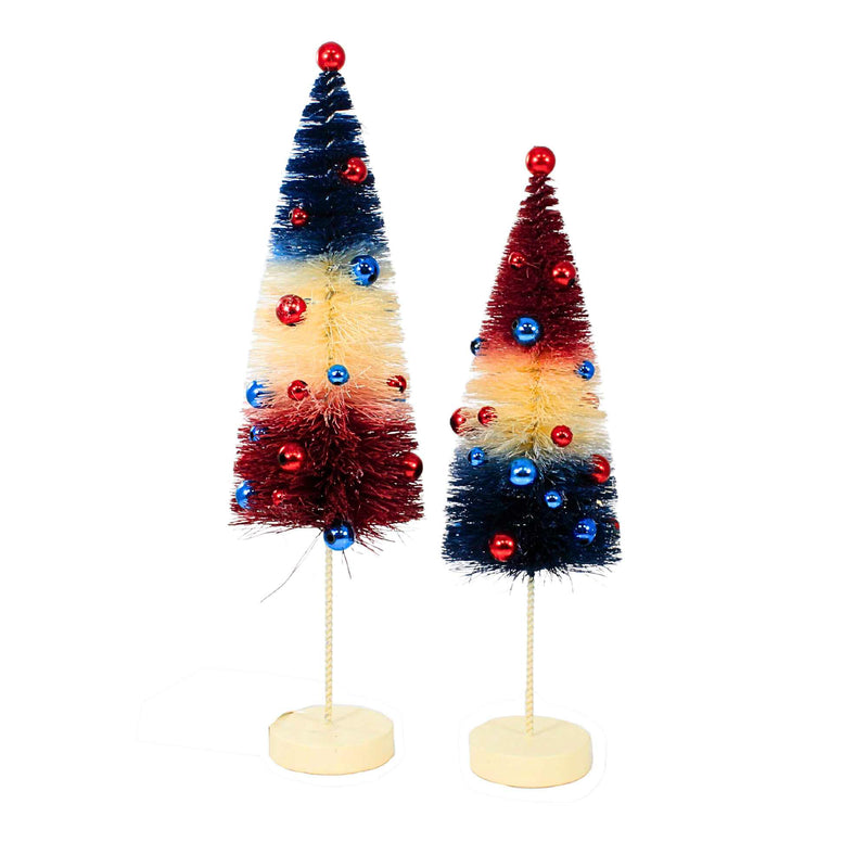 Bethany Lowe Americana Rocket Bottle Brush - - SBKGifts.com