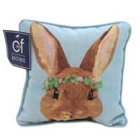 (44563) C & F Clover Bunny Pillow, 8.00 Inch, Mini Square Rabbit Decorative 86054018