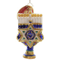 (44795) Christopher Radko Rich With Tradition, 12.75 Inch, Ornament Jewish Hanukkah 1019553