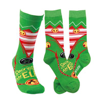 (45057) Novelty Socks Secretly An Elf Socks, 14.50 Inch, Lol Made You Smile 36623