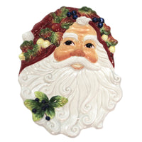 (45104) Tabletop Santa Face Plate, 11.25 Inch, Christmas Party Serving 10696