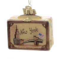 (45240) Holiday Ornaments New York Travel Suitcase, 2.50 Inch, Travel Vacation 1711Ny