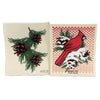 (45275) Swedish Dish Cloth Winter Cardinal Set, 7.75 Inch, Cleaning Cloth Pinecone W430w1008