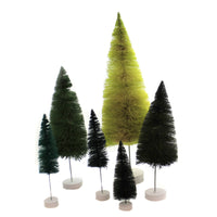 (45318) Christmas Rainbow Trees Green, 15.50 Inch, Bottle Brush Village Decorate Ms427g