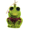 (45433) Holiday Ornament Retro Frog, 4.00 Inch, Christmas Bow Tie Flowers Go4393