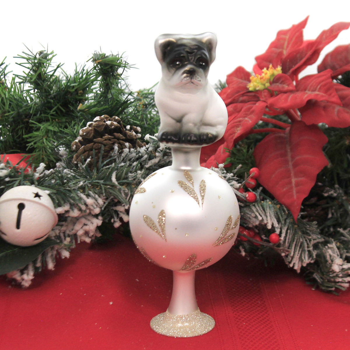 Inge Glas Bulldog Finial - - SBKGifts.com