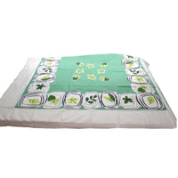 (45622) Tabletop Mid Century Leaf Motif 52X52, 52.00 Inch, Tablecloth 100% Cotton Retro Mc100