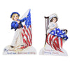 (45716) Bethany Lowe Americana Dummy Board Set/2, 8.50 Inch, Die Cut Patriotic Stars Flag Rl6571