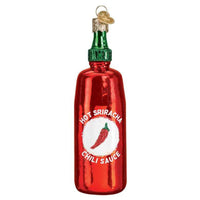 (45744) Old World Christmas Sriracha Sauce, 4.50 Inch, Ornament Chili's Hot 32428