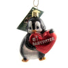 (45762) Old World Christmas Best Babysitter, 3.50 Inch, Ornament Penguin Heart 36277