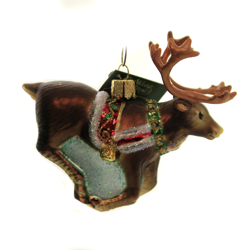 (45768) Old World Christmas Reindeer, 4.00 Inch, Ornament Magical 12573.