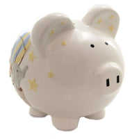 (45775) Child To Cherish Air Balloon Bank, 7.50 Inch, Stars Moon Animals 36907.