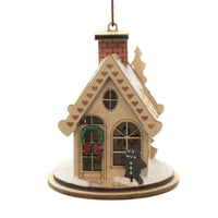 (45790) Ginger Cottages Gingerbread Cottage, 3.25 Inch, Ornament Wreath House 80001