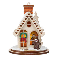 (45790) Ginger Cottages Gingerbread Cottage, 3.25 Inch, Ornament Wreath House 80001