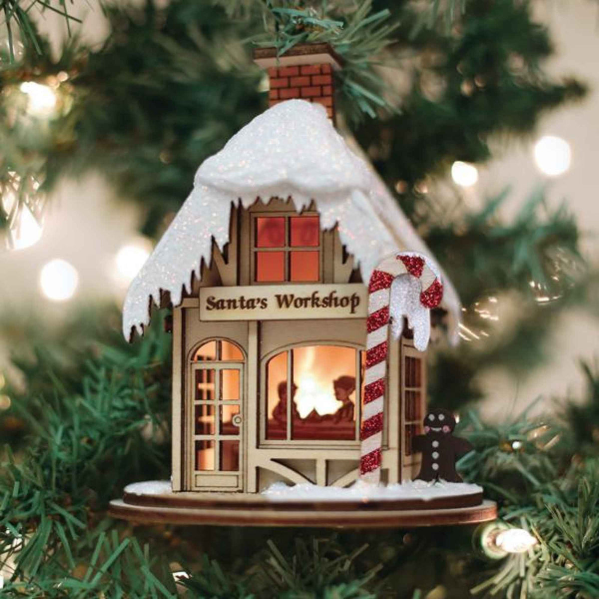 Ginger Cottages Santa's Workshop - - SBKGifts.com