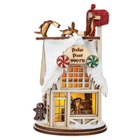 (45794) Ginger Cottages Polar Post Office, 5.00 Inch, Ornament Mail Box Penguins 80021