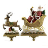 (46110) Christmas Santa/ Reindeer Stocking Holder, 7.50 Inch, Sleigh Presents 37011.