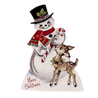 (46140) Christmas Sparkle Snowman & Deer, 9.00 Inch, Dummy Board Lowe Winter Rl9825