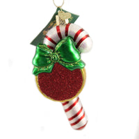 (46291) Old World Christmas Candy Cane W/Bow, 5.00 Inch, Ornament 36245S