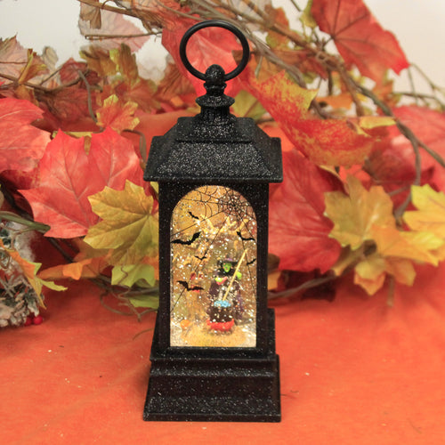 Halloween Witch's Brew Black Led Lantern - - SBKGifts.com