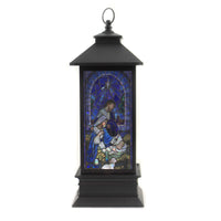 (46339) Christmas Holy Family Led Switl Lantern, 10.50 Inch, Mary Jesus Joseph 133322