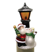 (46363) Christmas Santa Snowman By Lantern, 7.00 Inch, Electric Night Light 169945