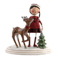 (46463) Lori Mitchell Winter Wonderland, 6.75 Inch, Deer Tree Snow Christmas 12262