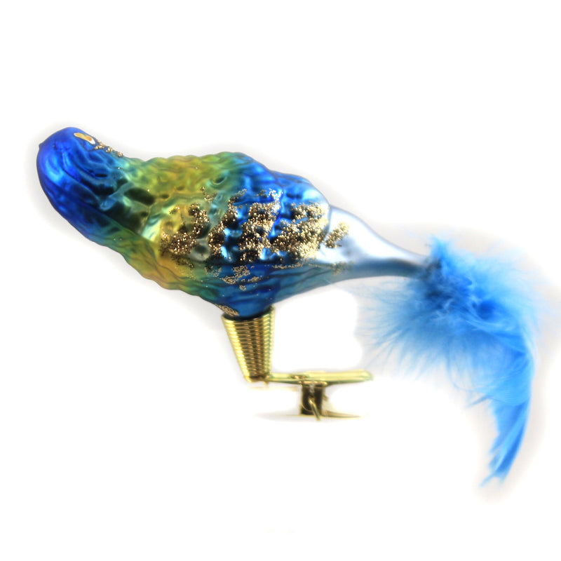 Golden Bell Collection Turquoise & Gold Parrot Clip On - - SBKGifts.com