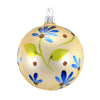 (46550) Golden Bell Collection Champange Ball With Flowers, 3.50 Inch, Ornament Flower Spring Bm2087