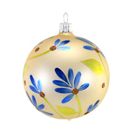 Golden Bell Collection Champange Ball With Flowers - - SBKGifts.com