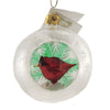 (46559) Golden Bell Collection Clear Ball With Cardinal, 3.50 Inch, Christmas Ornament Bm1164