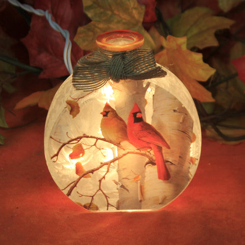 Stony Creek Fall Cardinals Pre-Lit Round Sm - - SBKGifts.com