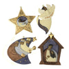 (46695) Holiday Ornament Nativity Set/4, 3.50 Inch, Manger Kings Angel Star 19116