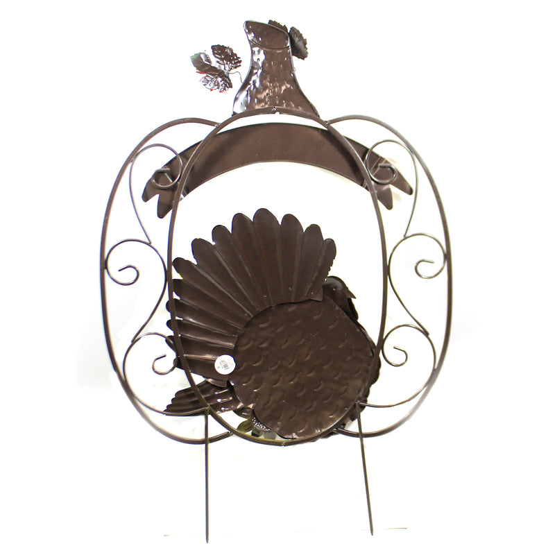 Home & Garden Turkey In Pumpkin Stake - - SBKGifts.com