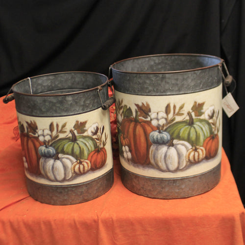 Fall Pumpkins Bucket Set - - SBKGifts.com