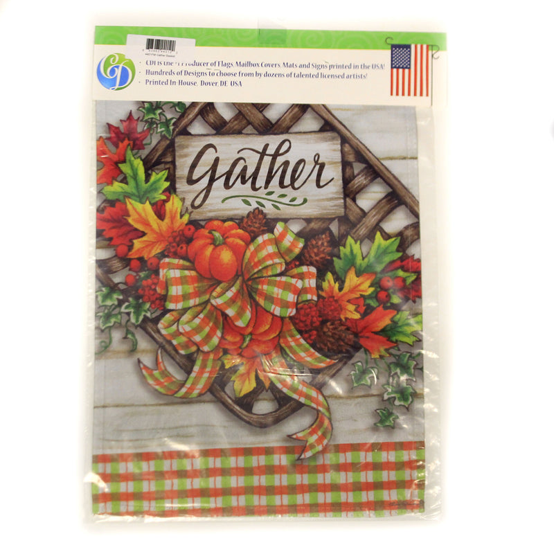 Home & Garden Gather Basket Flag - - SBKGifts.com