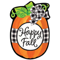 (47070) Home & Garden Gingham Pumpkin Hang Around, 27.25 Inch, Autumn Large 3234.