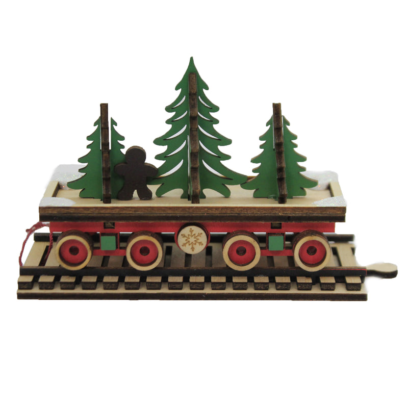 Ginger Cottages Santa's Np Express Flat Car - - SBKGifts.com