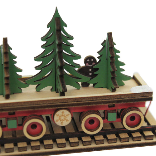 Ginger Cottages Santa's Np Express Flat Car - - SBKGifts.com