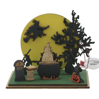 (47144) Ginger Cottages Witches Convention, 3.75 Inch, Halloween Ornament 82010.